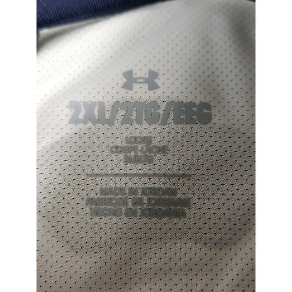 NWT Under Armour Mens 2XL Loose Polo White With Navy Academy Logo - Picture 5 of 12